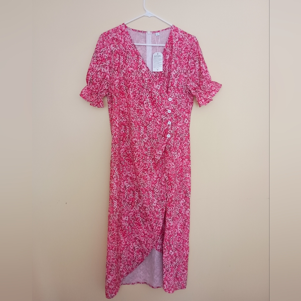Pink Floral Maxi Dress